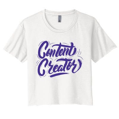 Content Creator Women's Crop Top Tee