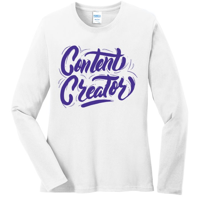 Content Creator Ladies Long Sleeve Shirt