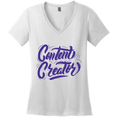 Content Creator Women's V-Neck T-Shirt