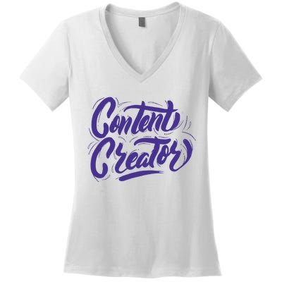 Content Creator Women's V-Neck T-Shirt