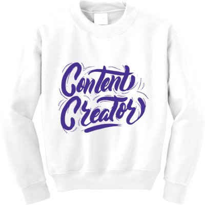 Content Creator Kids Sweatshirt
