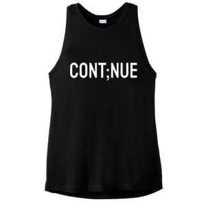 Continue Suicide Prevention Ladies PosiCharge Tri-Blend Wicking Tank