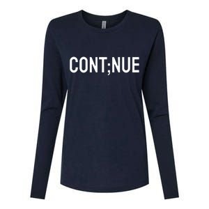 Continue Suicide Prevention Womens Cotton Relaxed Long Sleeve T-Shirt