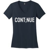 Continue Suicide Prevention Women's V-Neck T-Shirt