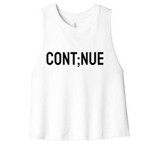 Continue Suicide Prevention Women's Racerback Cropped Tank