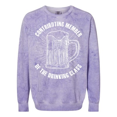 Contributing Member Of The Drinking Class Colorblast Crewneck Sweatshirt