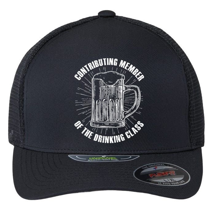 Contributing Member Of The Drinking Class Flexfit Unipanel Trucker Cap