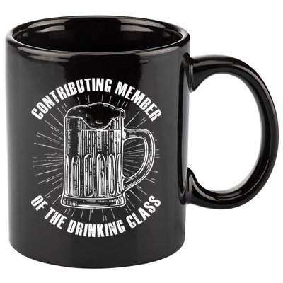 Contributing Member Of The Drinking Class 11oz C Handle Ceramic Mug