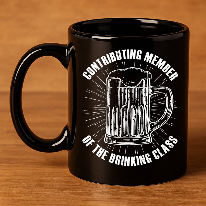 Contributing Member Of The Drinking Class 11oz C Handle Ceramic Mug