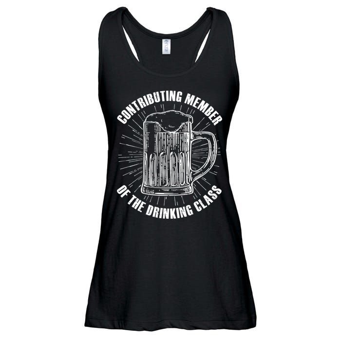 Contributing Member Of The Drinking Class Ladies Essential Flowy Tank