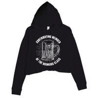 Contributing Member Of The Drinking Class Crop Fleece Hoodie