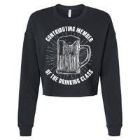 Contributing Member Of The Drinking Class Cropped Pullover Crew