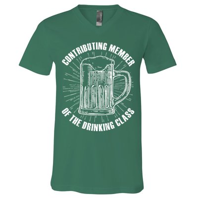Contributing Member Of The Drinking Class V-Neck T-Shirt