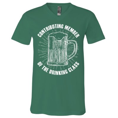 Contributing Member Of The Drinking Class V-Neck T-Shirt