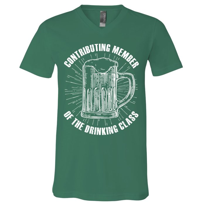 Contributing Member Of The Drinking Class V-Neck T-Shirt