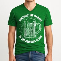 Contributing Member Of The Drinking Class V-Neck T-Shirt