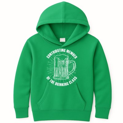 Contributing Member Of The Drinking Class Kids Hoodie