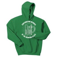 Contributing Member Of The Drinking Class Kids Hoodie