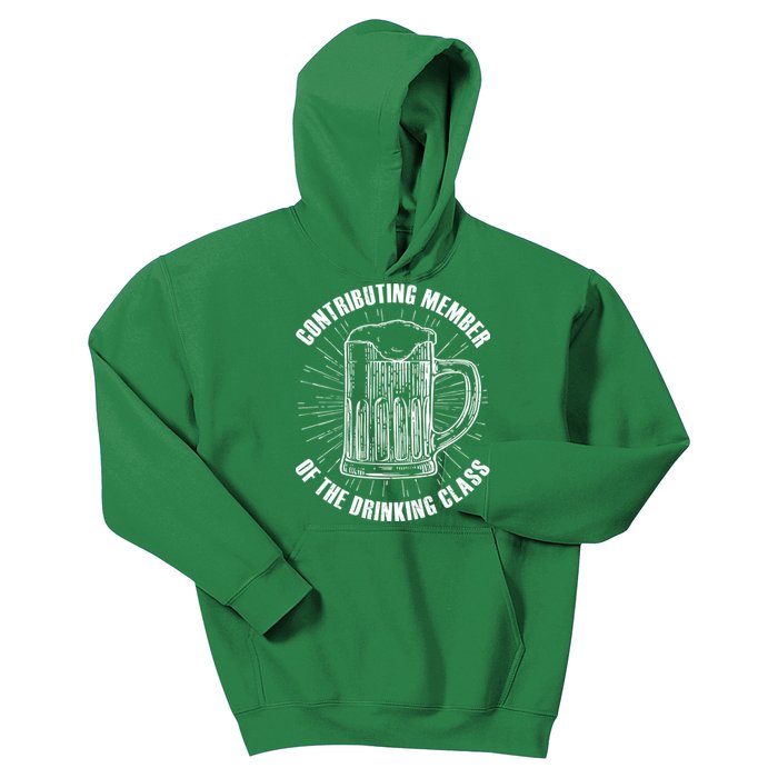 Contributing Member Of The Drinking Class Kids Hoodie