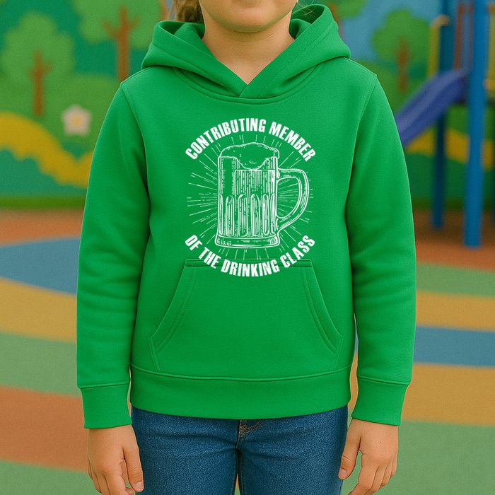 Contributing Member Of The Drinking Class Kids Hoodie