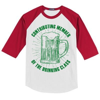 Contributing Member Of The Drinking Class Kids Colorblock Raglan Jersey