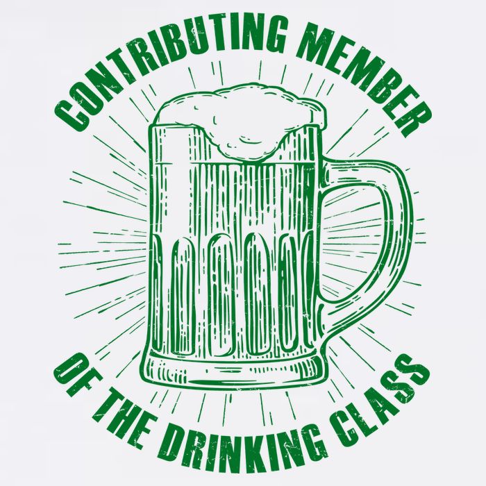 Contributing Member Of The Drinking Class Garment-Dyed Sweatshirt