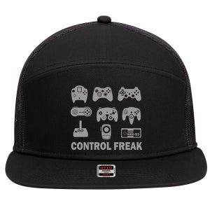 Control Freak Gamer Controllers 7 Panel Mesh Trucker Snapback Hat