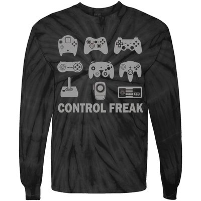 Control Freak Gamer Controllers Tie-Dye Long Sleeve Shirt