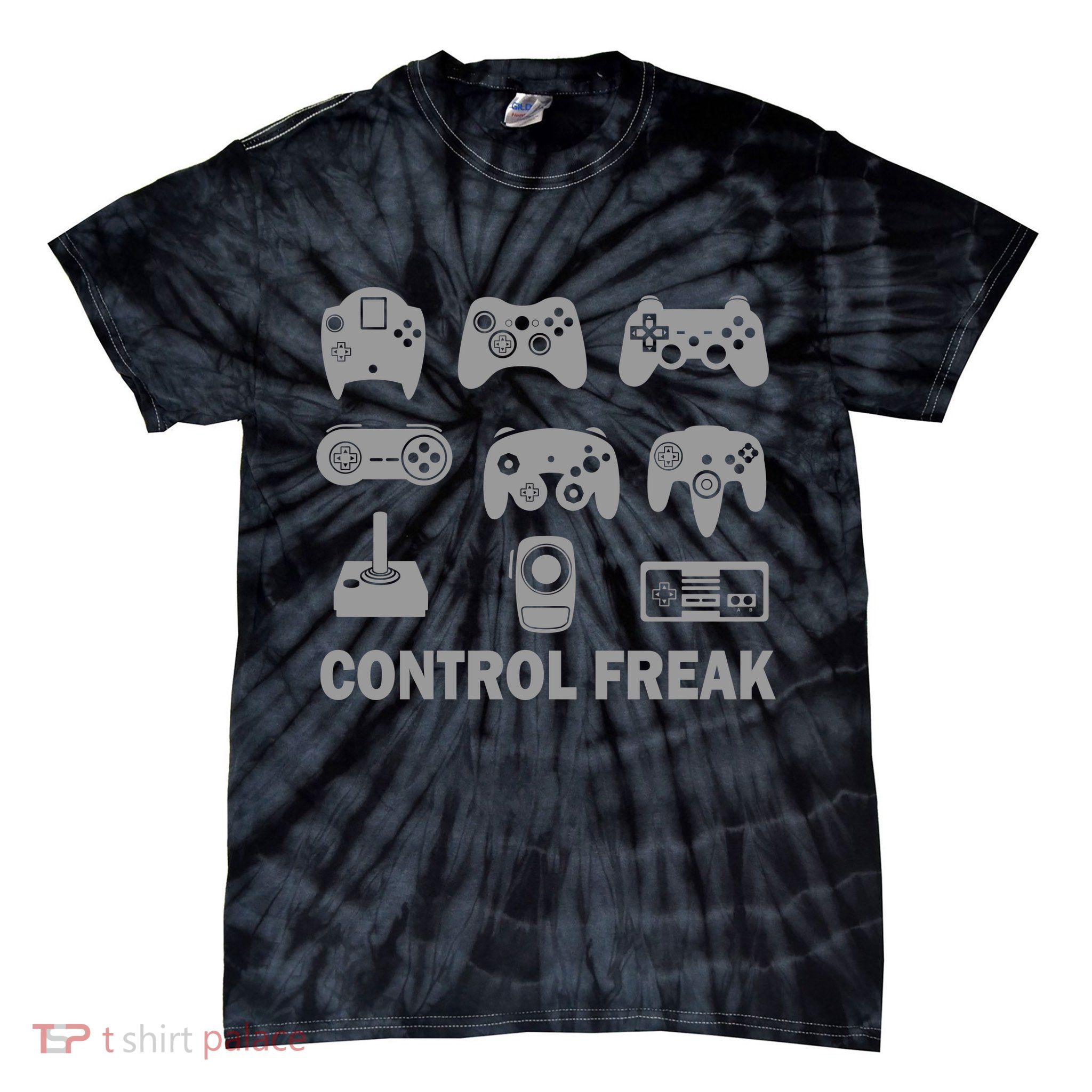 Control Freak Gamer Controllers Tie-Dye T-Shirt