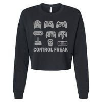 Control Freak Gamer Controllers Cropped Pullover Crew