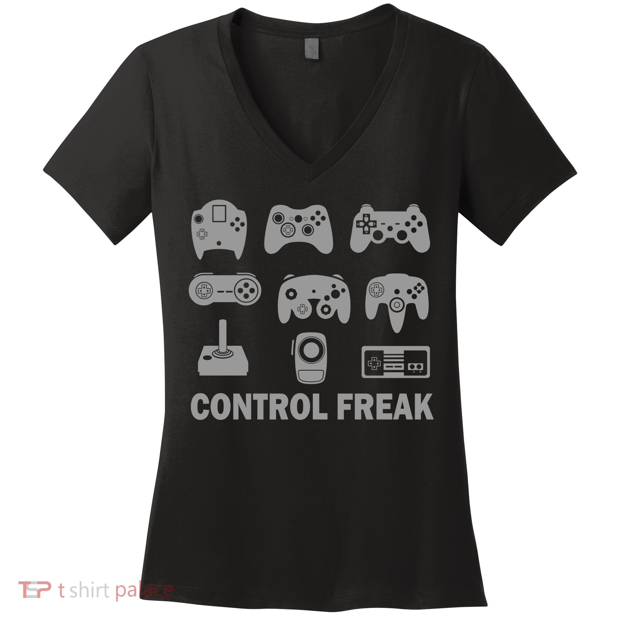 Control Freak Gamer Controllers Women's V-Neck T-Shirt