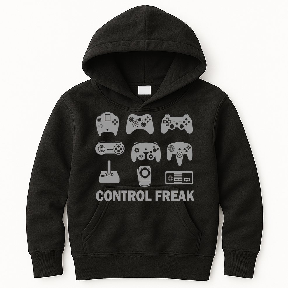 Control Freak Gamer Controllers Kids Hoodie