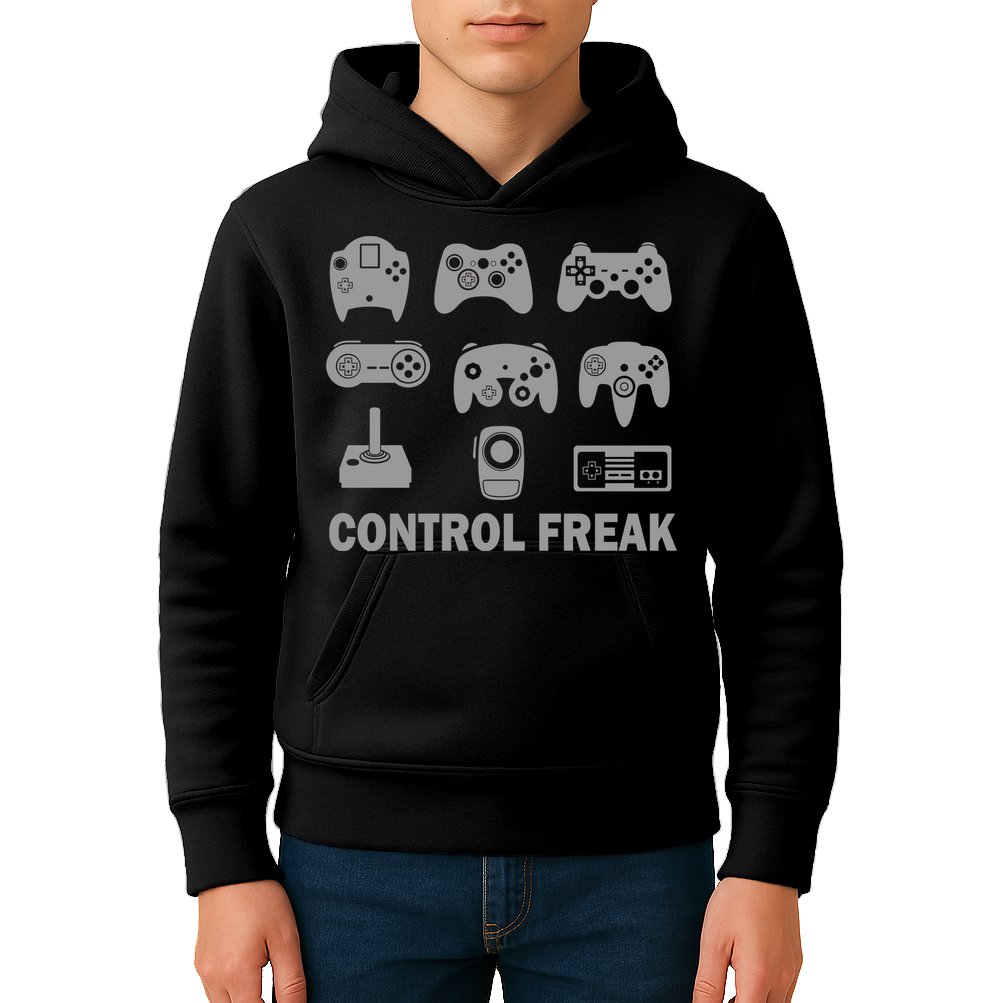 Control Freak Gamer Controllers Kids Hoodie