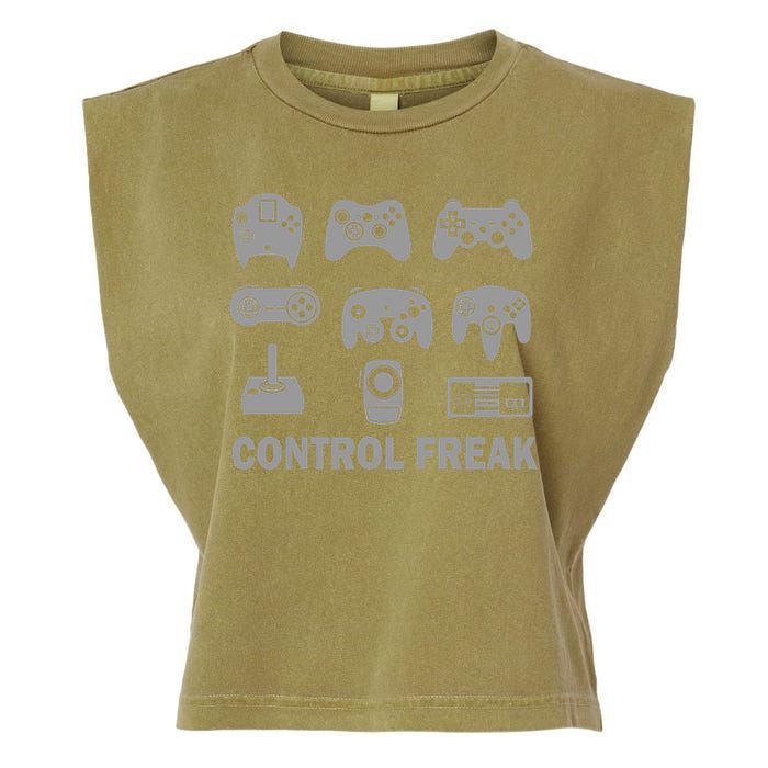 Control Freak Gamer Controllers Garment-Dyed Women's Muscle Tee