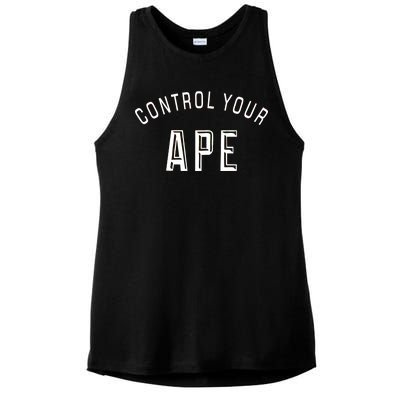 Control Your Ape Ladies PosiCharge Tri-Blend Wicking Tank