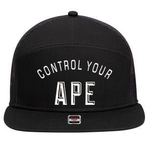 Control Your Ape 7 Panel Mesh Trucker Snapback Hat