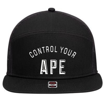 Control Your Ape 7 Panel Mesh Trucker Snapback Hat