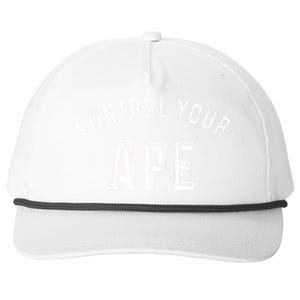 Control Your Ape Snapback Five-Panel Rope Hat