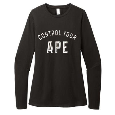 Control Your Ape Womens CVC Long Sleeve Shirt