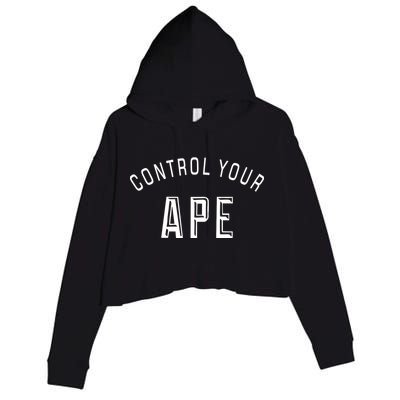Control Your Ape Crop Fleece Hoodie