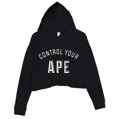 Control Your Ape Crop Fleece Hoodie