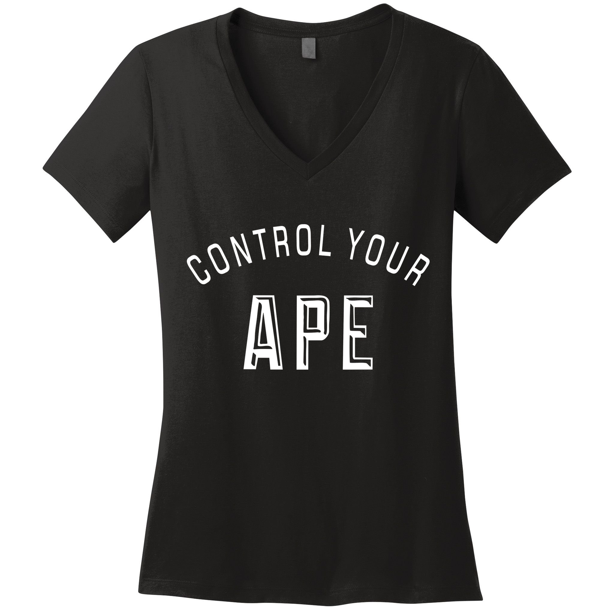 Control Your Ape Women's V-Neck T-Shirt