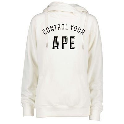 Control Your Ape Womens Funnel Neck Pullover Hood