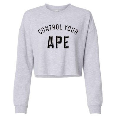 Control Your Ape Cropped Pullover Crew