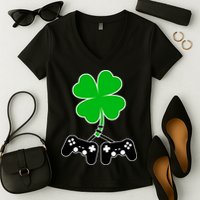 Controller Irish Cover St Patricks Day Women's V-Neck T-Shirt