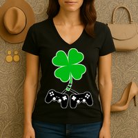 Controller Irish Cover St Patricks Day Women's V-Neck T-Shirt