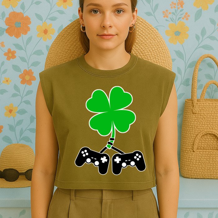Controller Irish Cover St Patricks Day Garment-Dyed Women's Muscle Tee