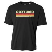 Cleveland Oh Ohio Funny City Home Roots Gift Retro 70s 80s Cooling Performance Crew T-Shirt