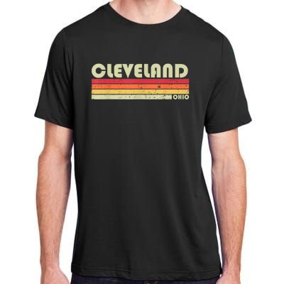 Cleveland Oh Ohio Funny City Home Roots Gift Retro 70s 80s Adult ChromaSoft Performance T-Shirt