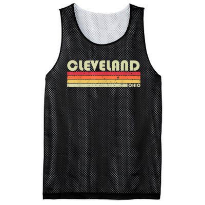 Cleveland Oh Ohio Funny City Home Roots Gift Retro 70s 80s Mesh Reversible Basketball Jersey Tank